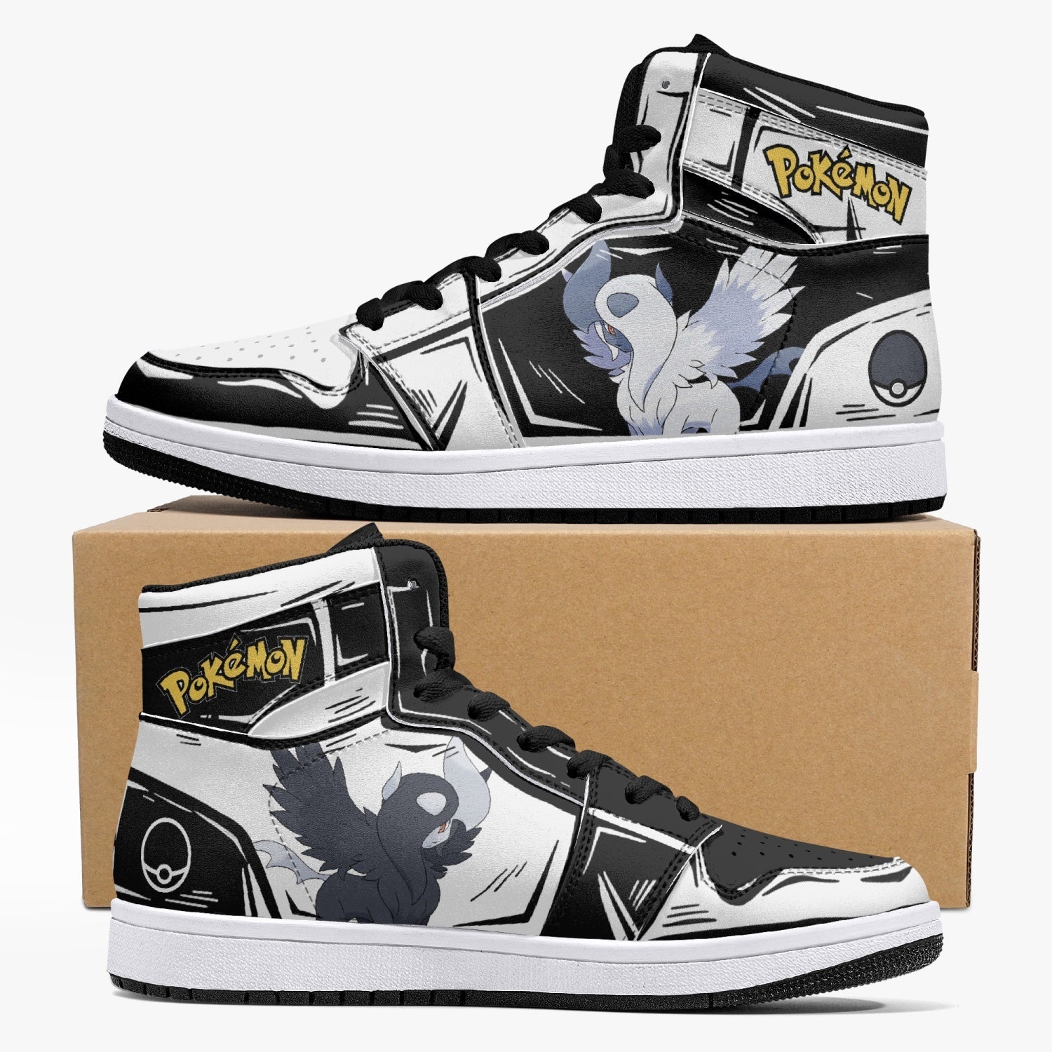Absol Pokemon Mid 1 Basketball Shoes