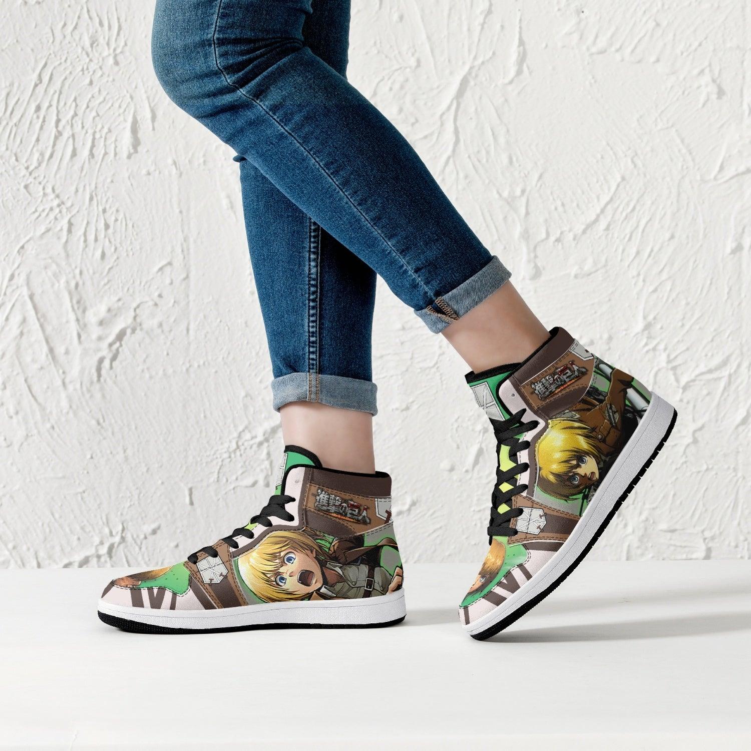 Armin Arlert Training Corps Shingeki no Kyojin Mid 1 Basketball Shoes