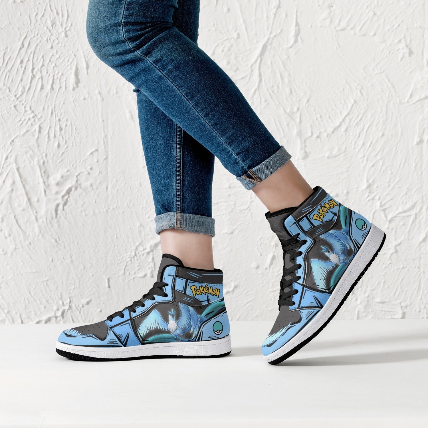 Articuno Pokemon Mid 1 Basketball Shoes