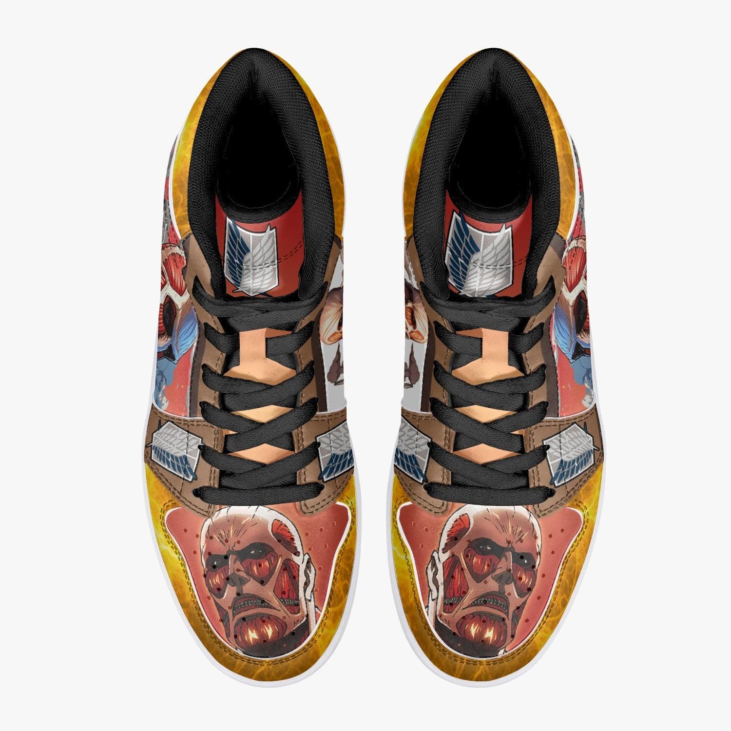 Bertholdt Hoover Colossal Titan Shingeki no Kyojin Mid 1 Basketball Shoes
