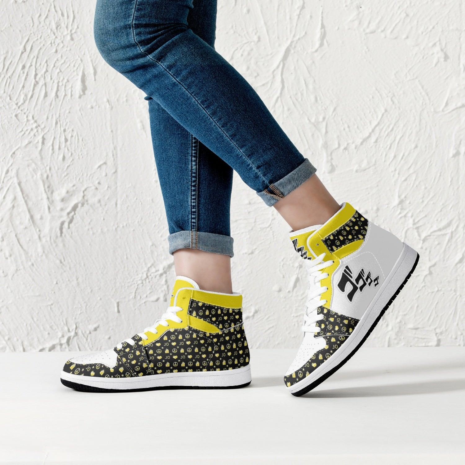 Bizarre Pattern Jojo's Bizarre Adventure Mid 1 Basketball Shoes