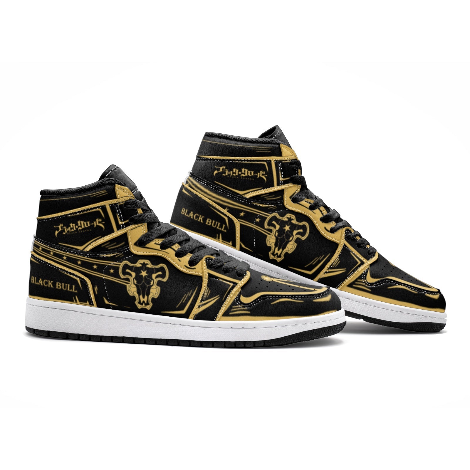 Black Bull Magic Knights Mid 1 Basketball Shoes