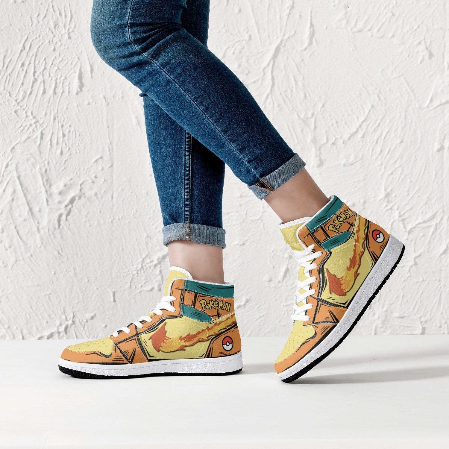 Charizard Pokemon 2 Mid 1 Basketball Shoes