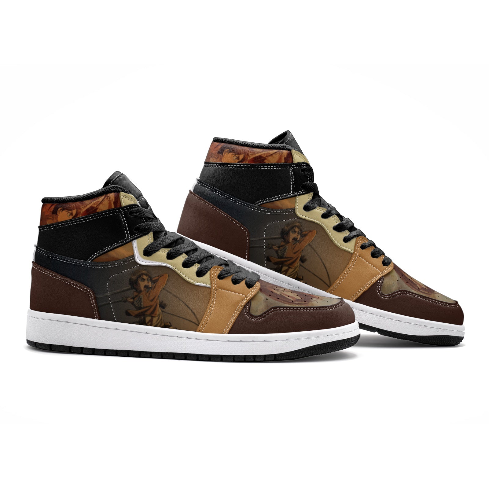 Eren Yeager Shingeki no Kyojin Mid 1 Basketball Shoes