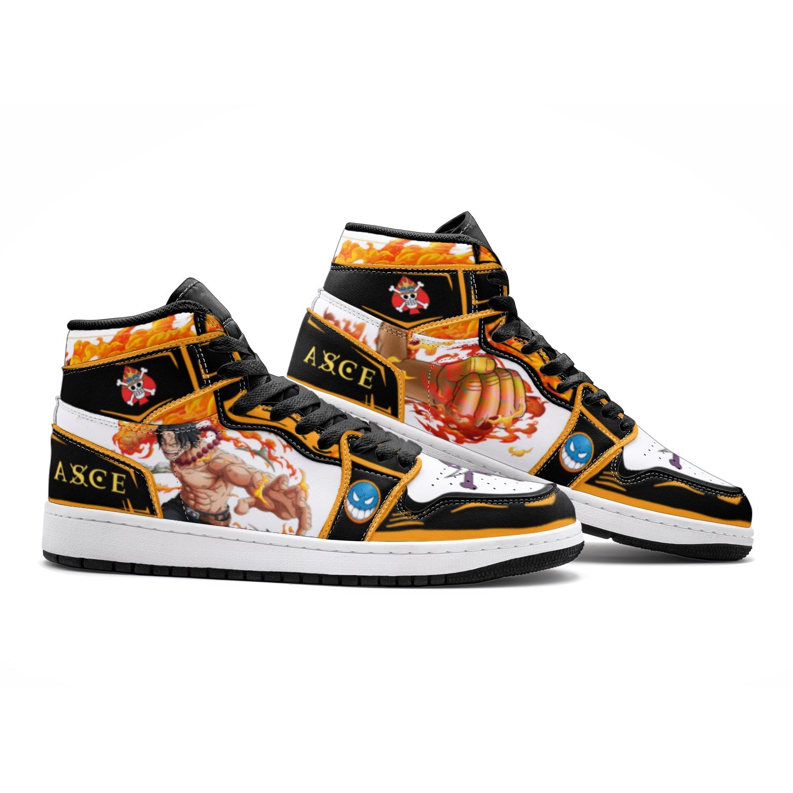 Fire Fist Ace One Piece Mid 1 Basketball Shoes