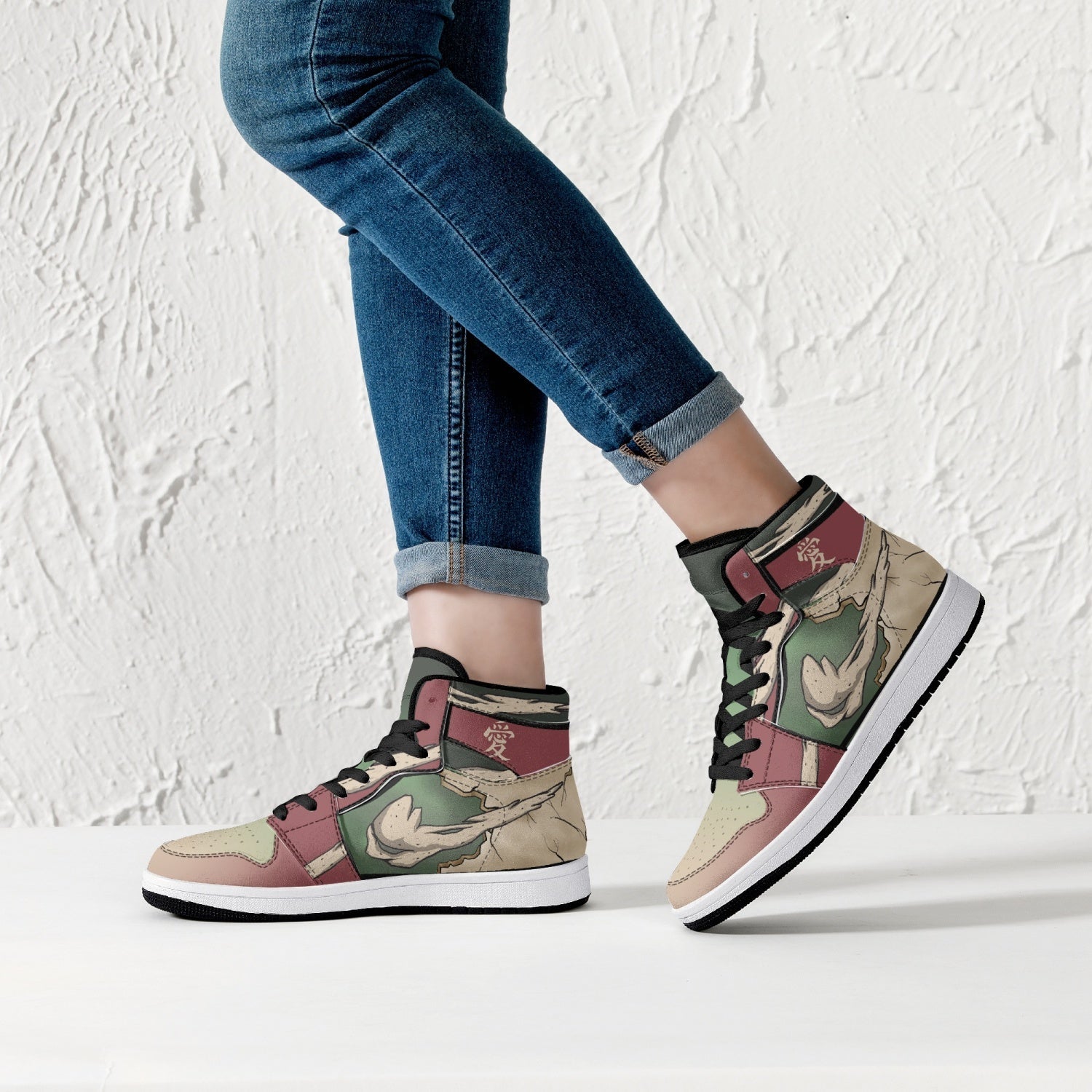 Gaara Naruto Mid 1 Basketball Shoes