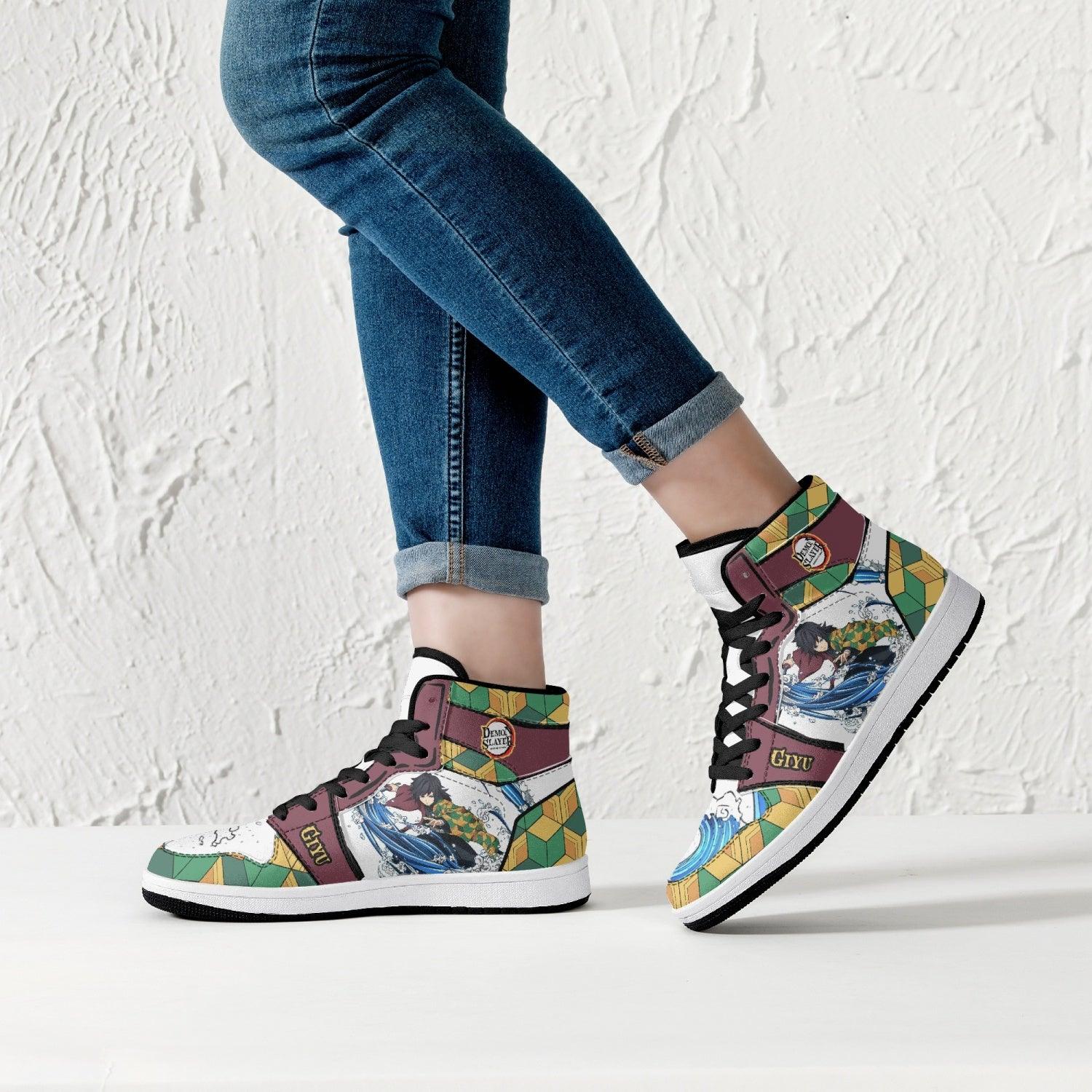 Giyu Tomioka Demon Slayer Mid 1 Basketball Shoes