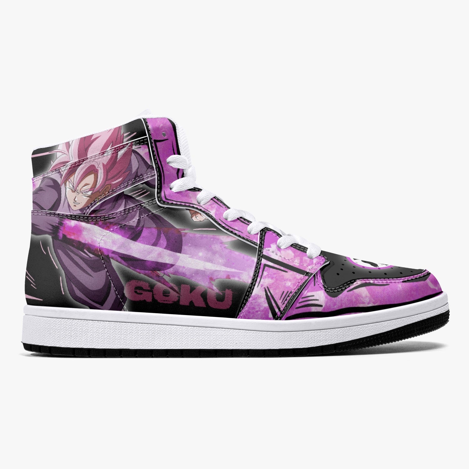 Goku Black Rose Dragon Ball Mid 1 Basketball Shoes