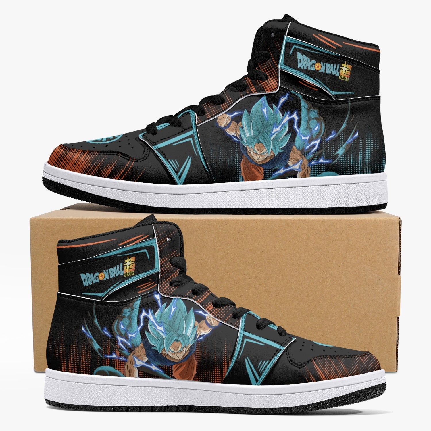 Goku Blue Dragon Ball Super Mid 1 Basketball Shoes