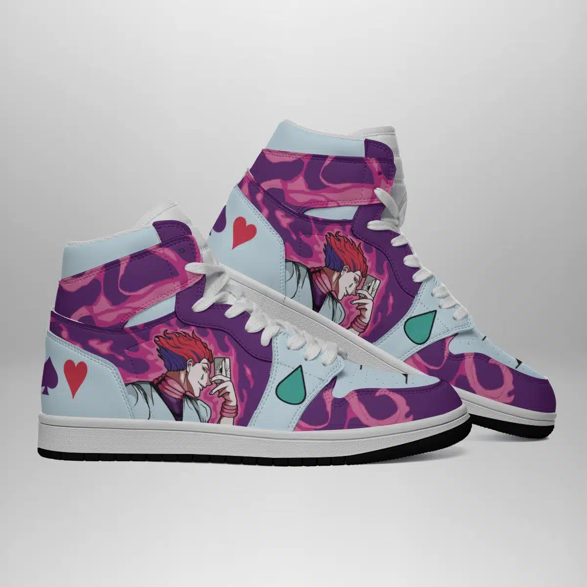 Hisoka Aura Basketball Shoes for Hunter X Hunter Fans  Mid 1 Shonen Sneakers