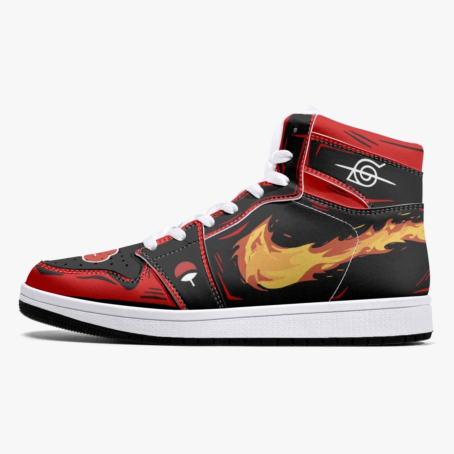 Itachi Uchiha Fireball Akatsuki Mid 1 Basketball Shoes
