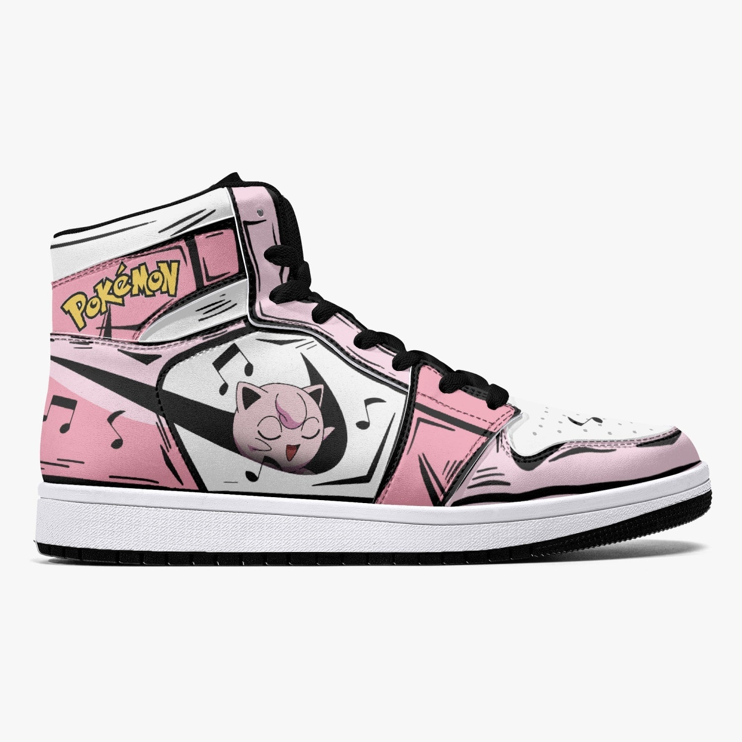 Jigglypuff Pokemon Mid 1 Basketball Shoes