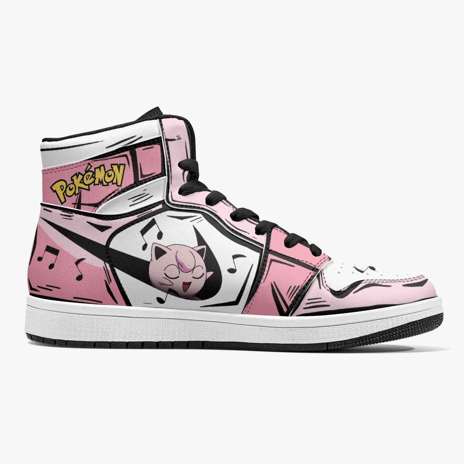 Jigglypuff Pokemon Mid 1 Basketball Shoes