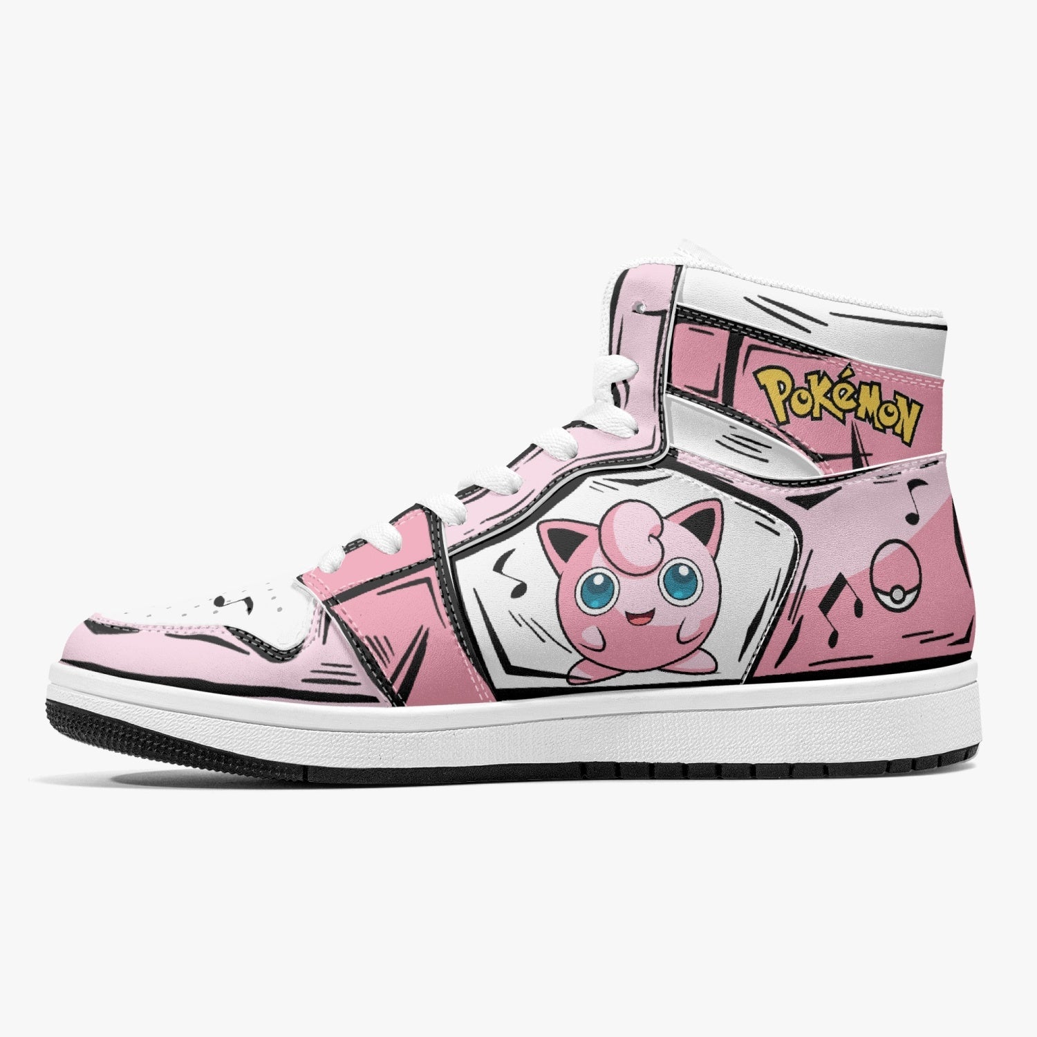 Jigglypuff Pokemon Mid 1 Basketball Shoes