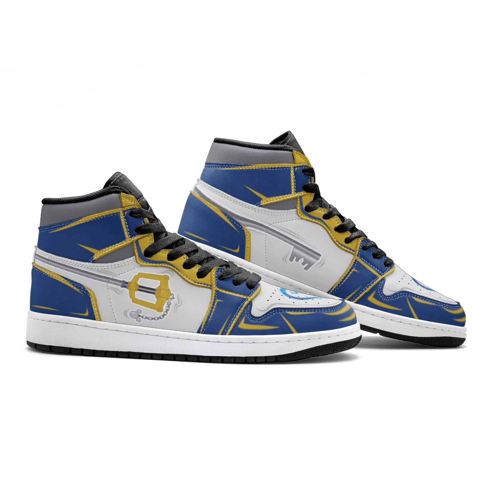 Kingdom Key Kingdom Hearts Mid 1 Basketball Shoes