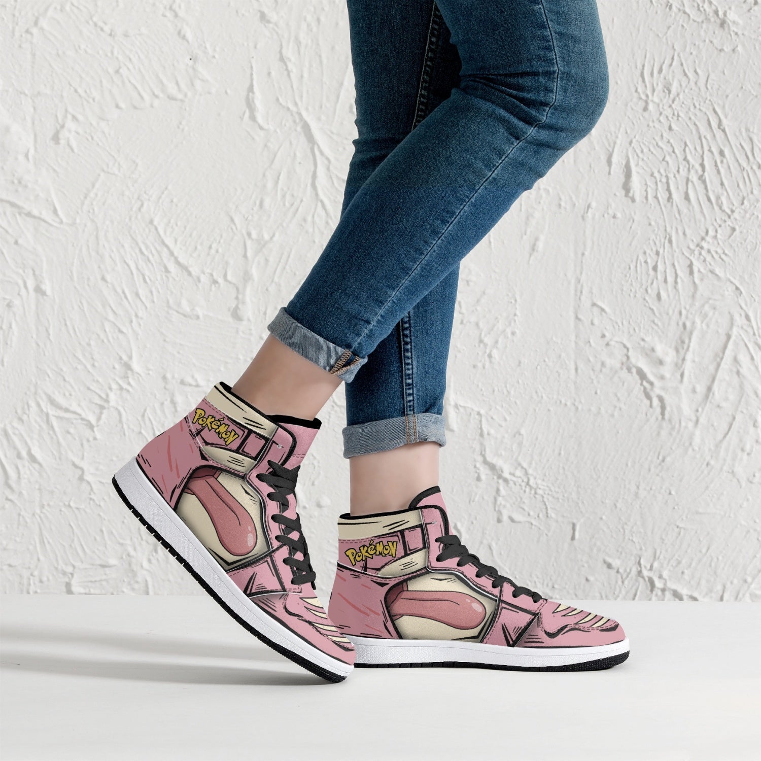 Lickitung Pokemon Mid 1 Basketball Shoes