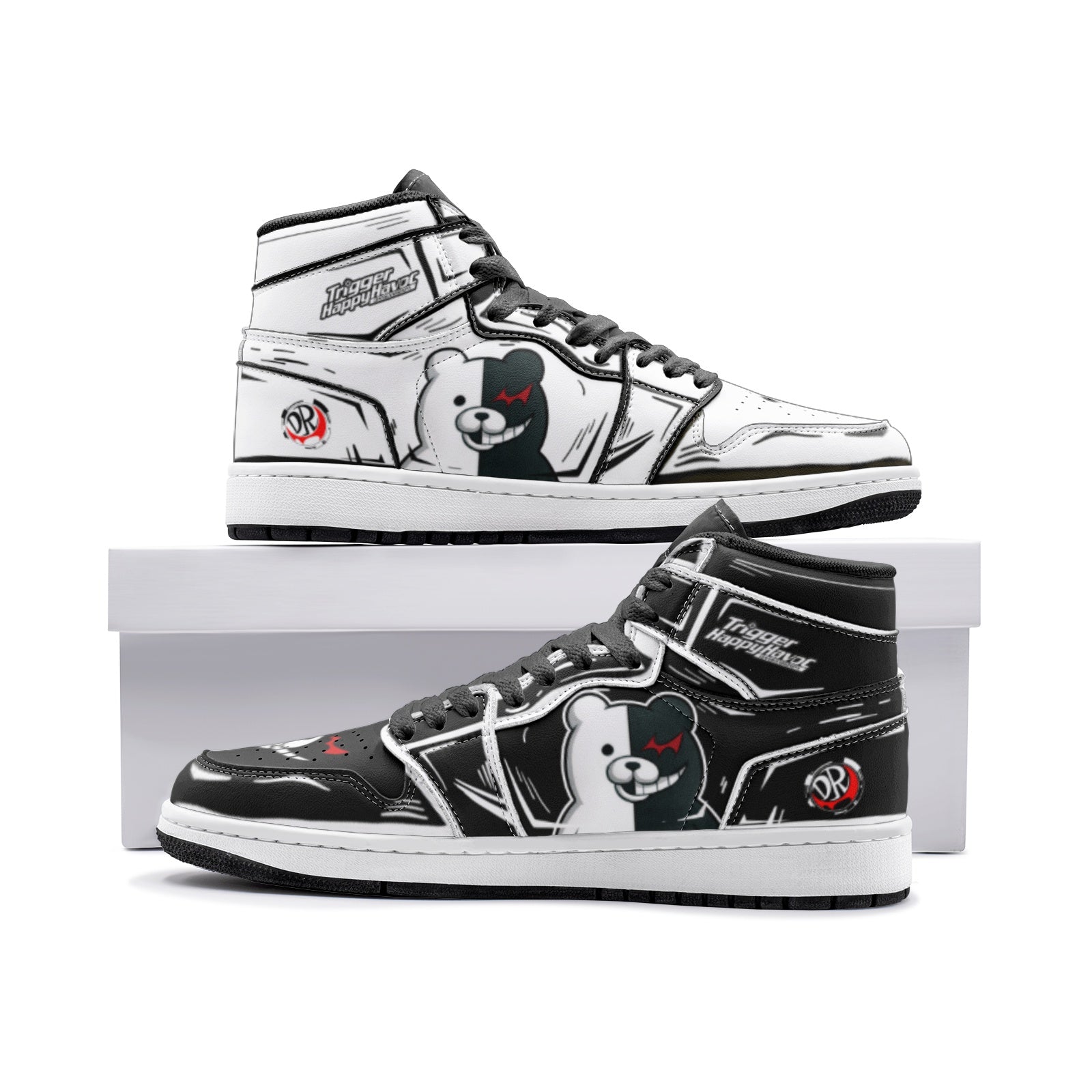 Monokuma Danganronpa Mid 1 Basketball Shoes