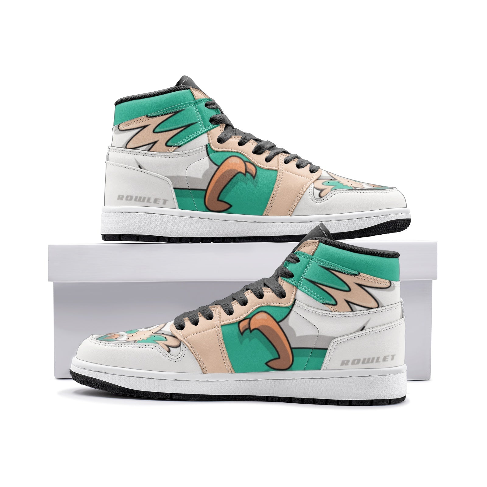 Rowlet Pokemon Mid 1 Basketball Shoes