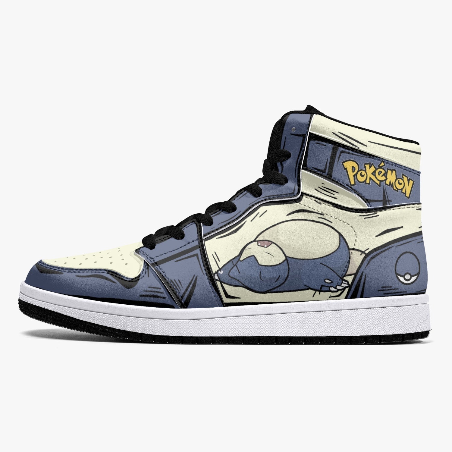 Snorlax Pokemon Mid 1 Basketball Shoes