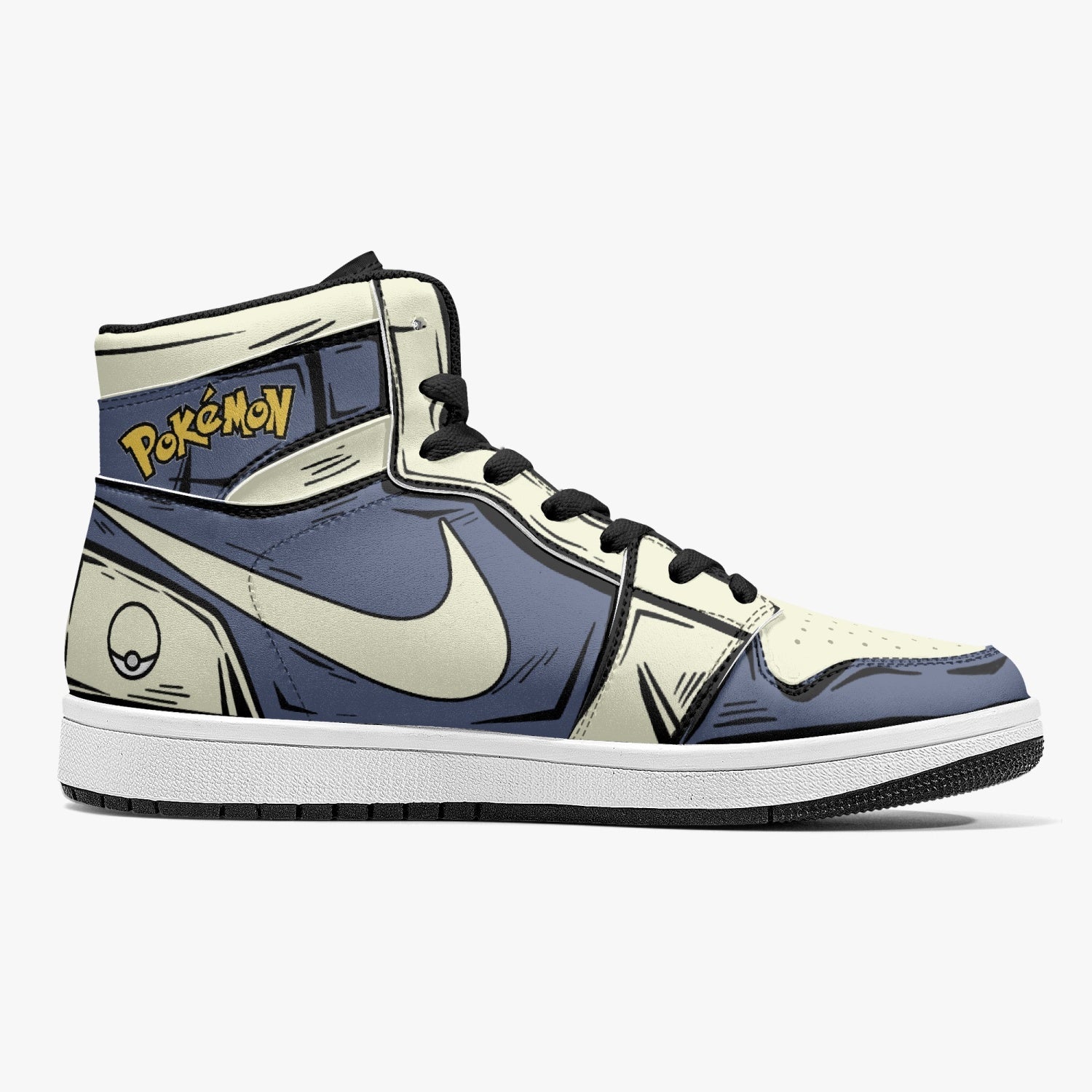 Snorlax Pokemon Mid 1 Basketball Shoes