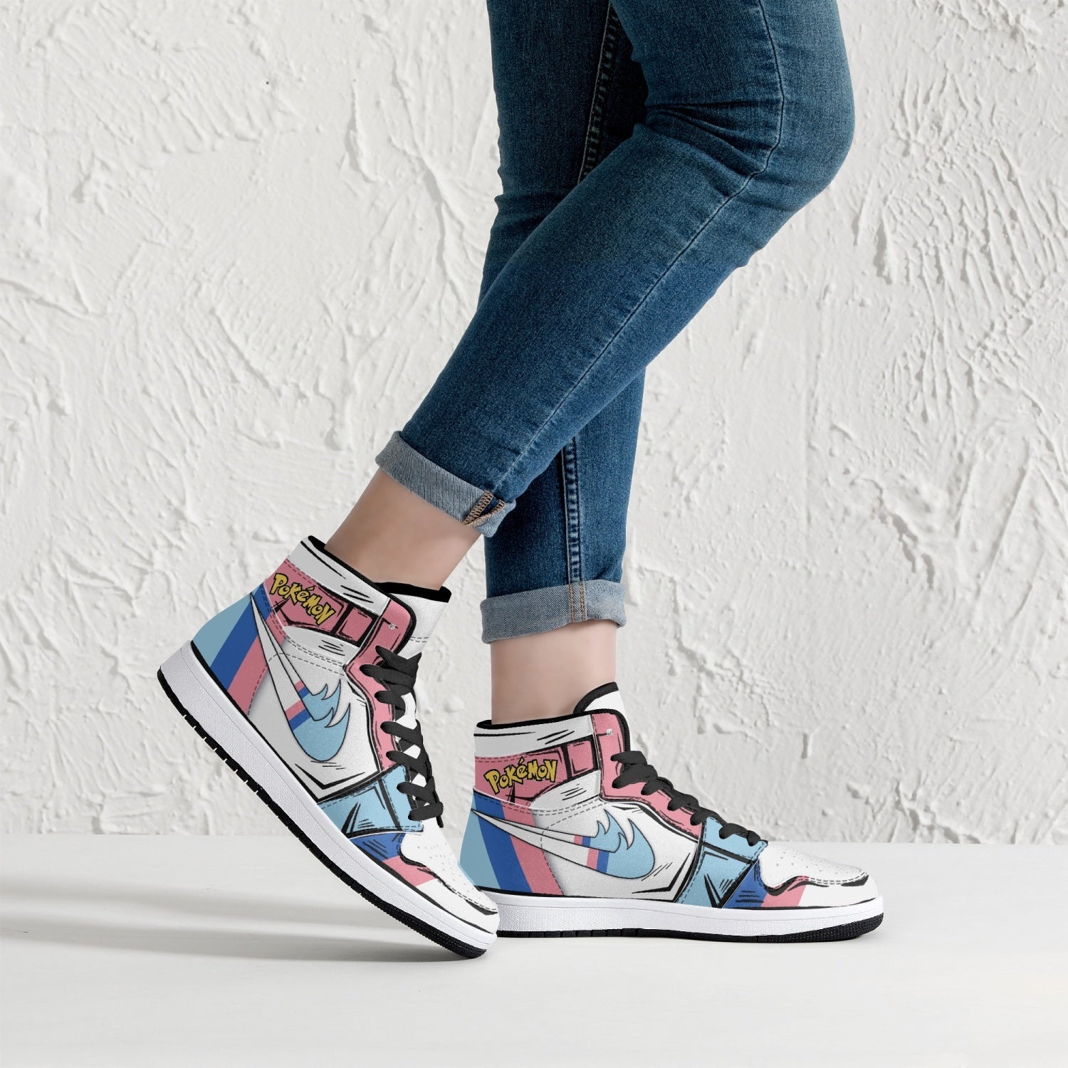 Sylveon Pokemon Mid 1 Basketball Shoes