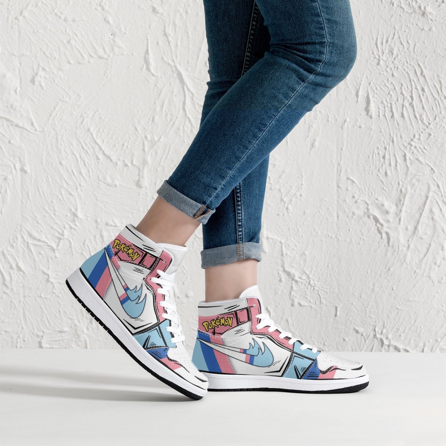 Sylveon Pokemon Mid 1 Basketball Shoes