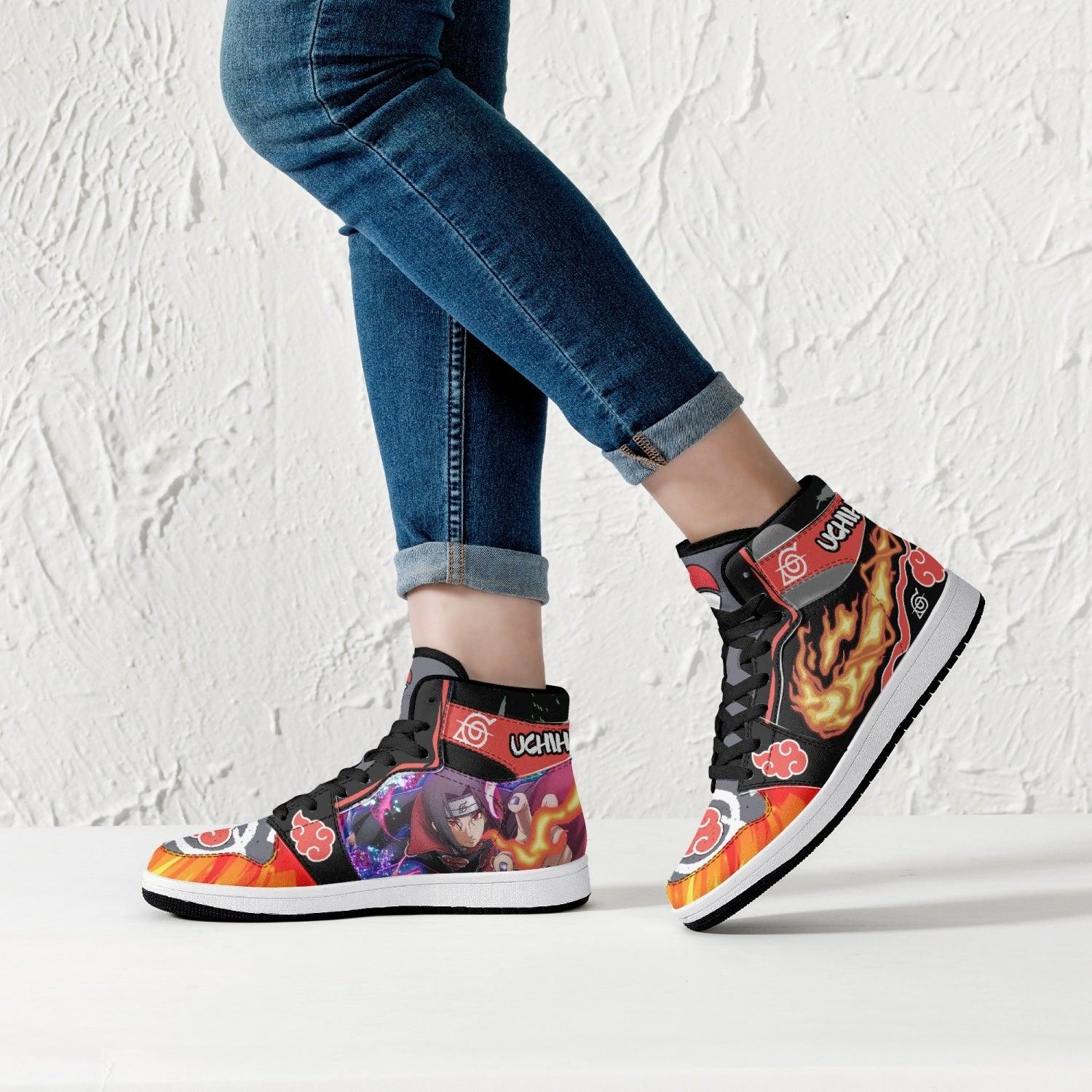 Uchiha Itachi Akatsuki Naruto Shippuden Mid 1 Basketball Shoes