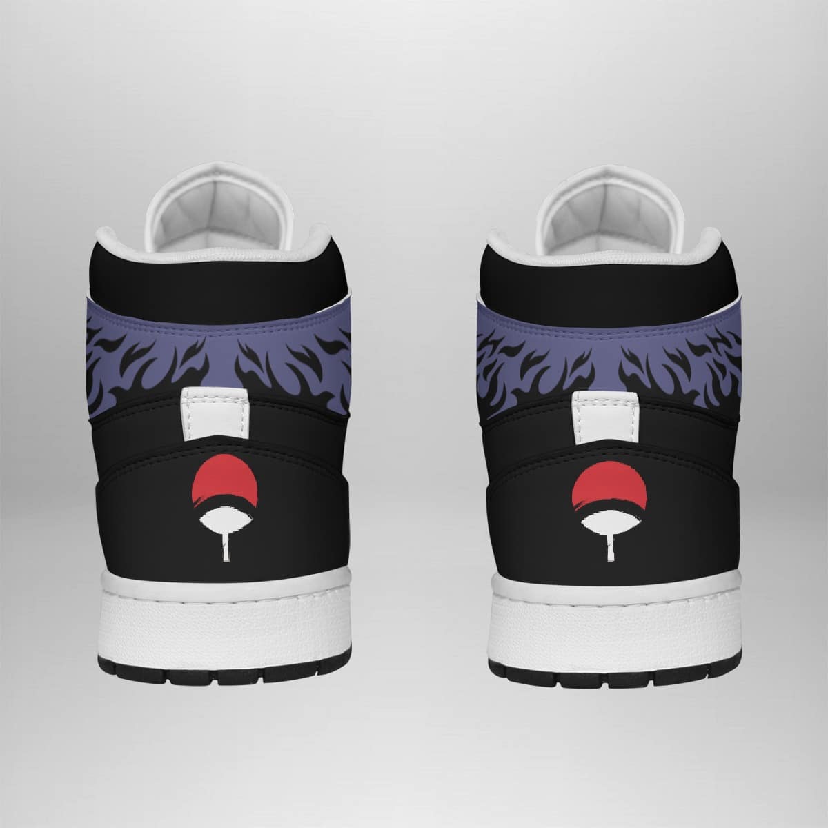 Uchiha Symbol Shippuden Naruto Basketball Shoes for Anime Fans - Mid 1 Style