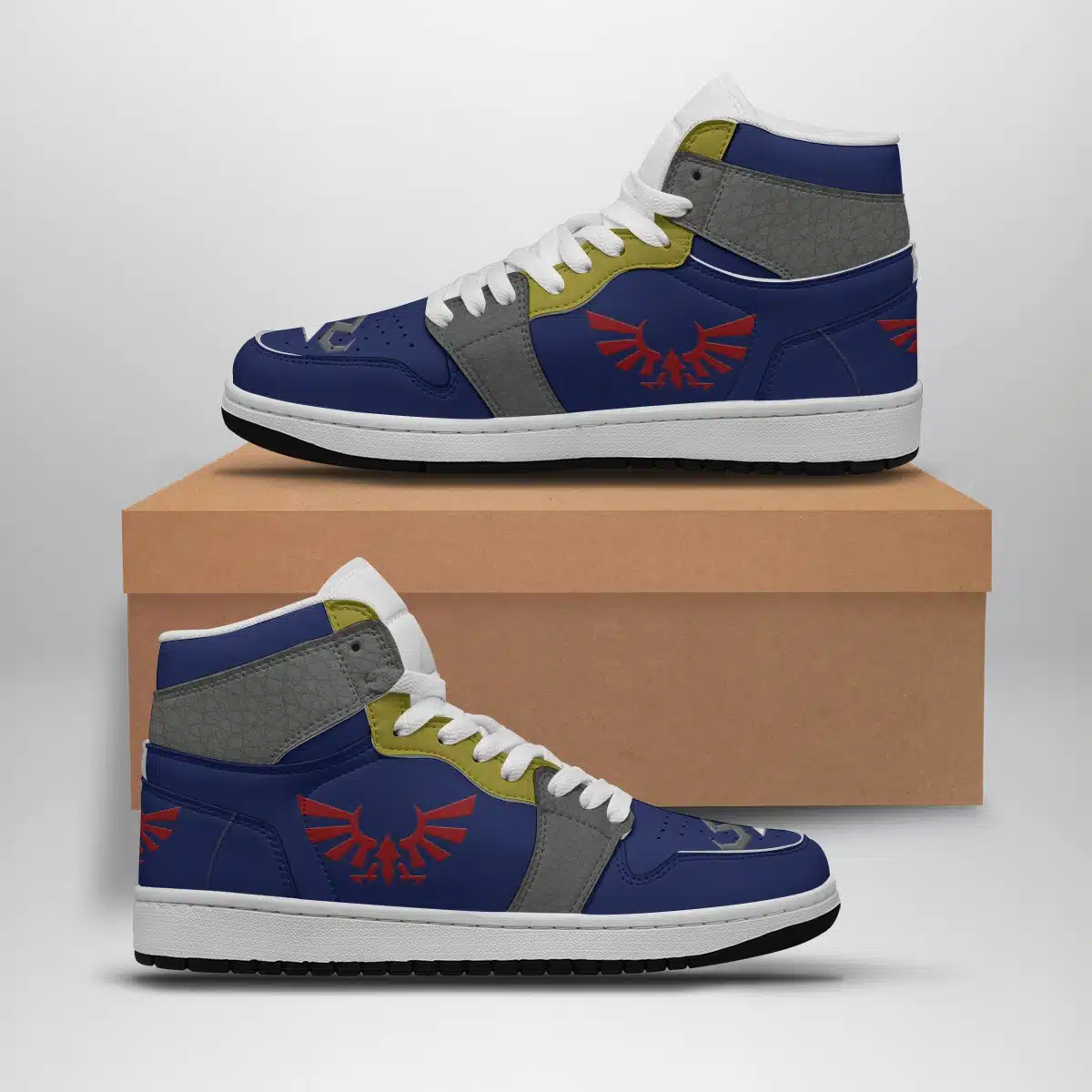 Zelda Shonen Mid 1 Basketball Shoes for Men and Women - Shield Style Sneakers