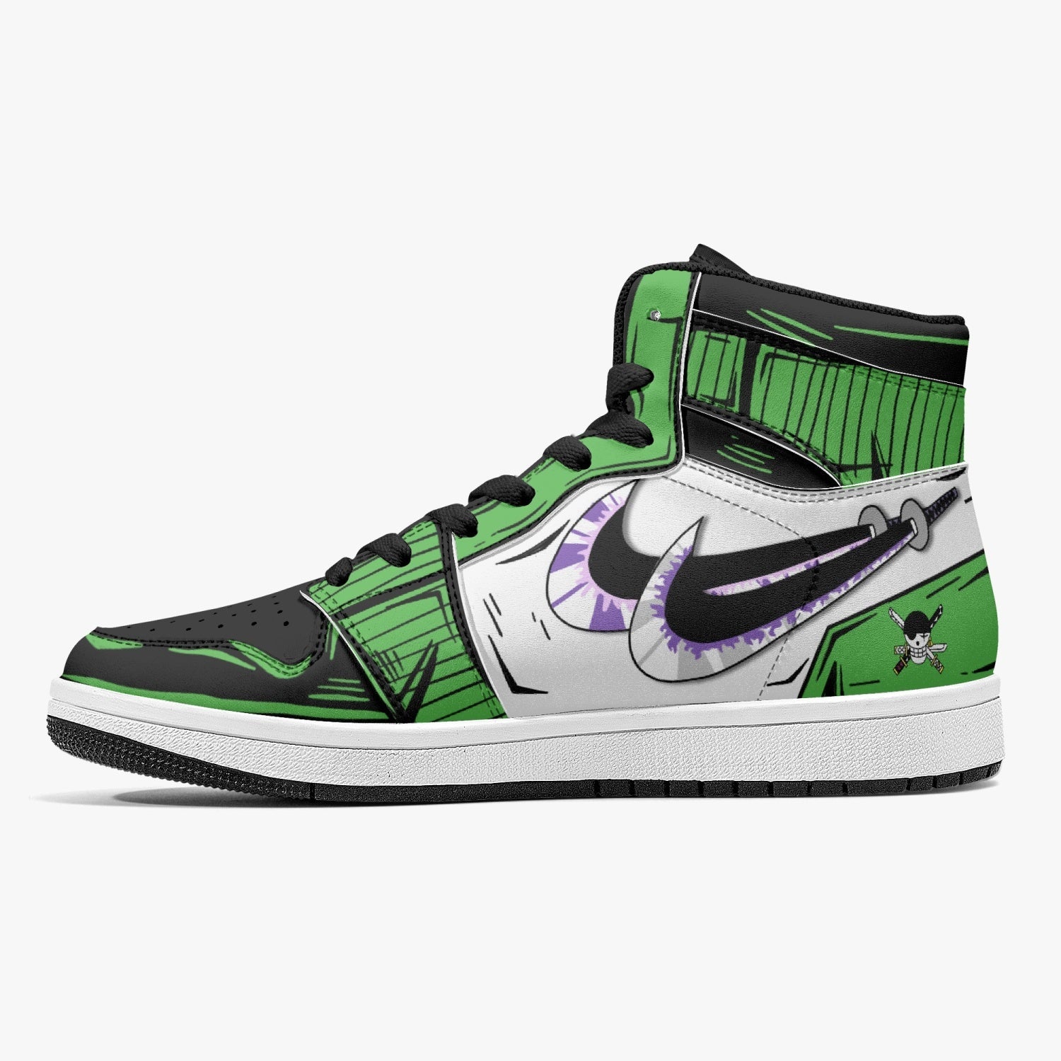 Zoro Roronoa One Piece Mid 1 Basketball Shoes