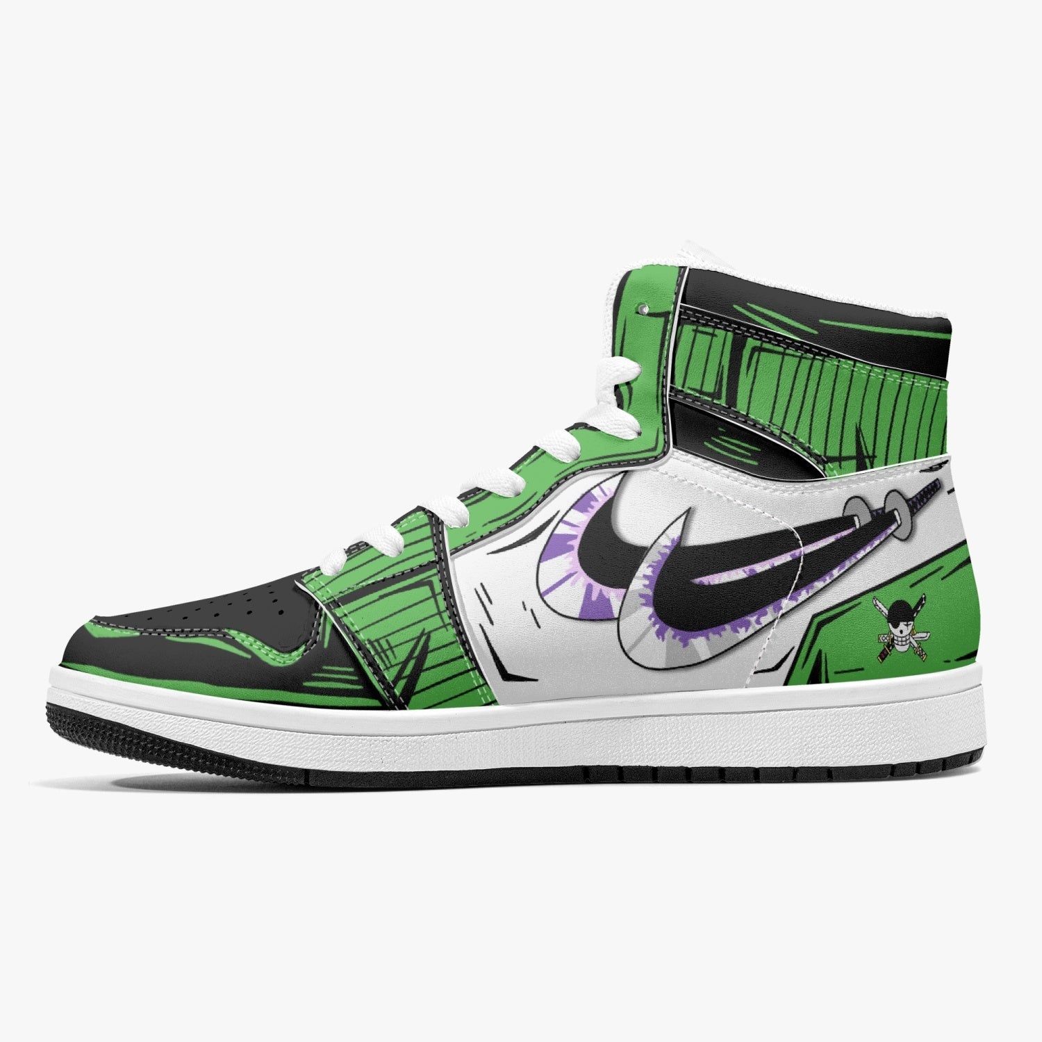 Zoro Roronoa One Piece Mid 1 Basketball Shoes