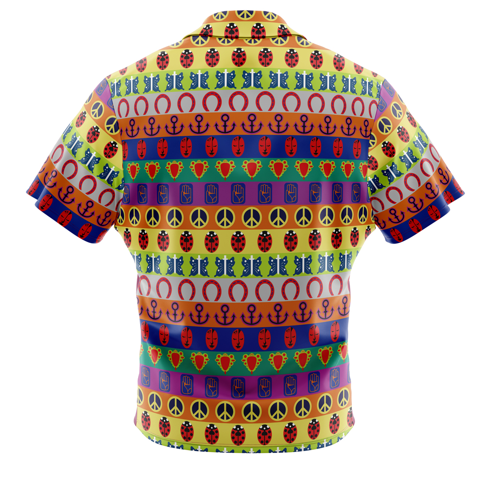 All Symbols Pattern Jojo’s Bizarre Adventure Button Up Hawaiian Shirt