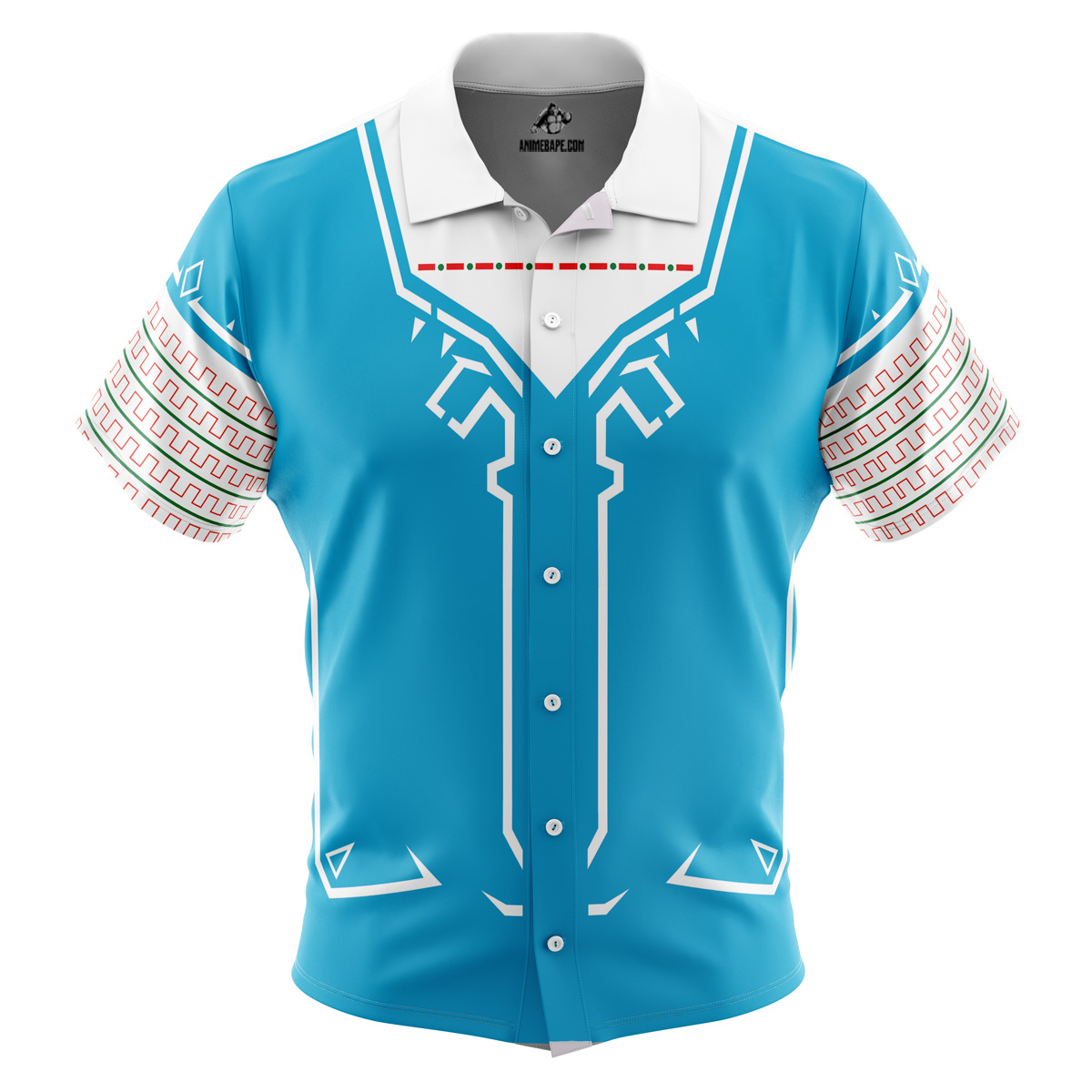 Breath of the Wild Style Zelda Button Up Hawaiian Shirt