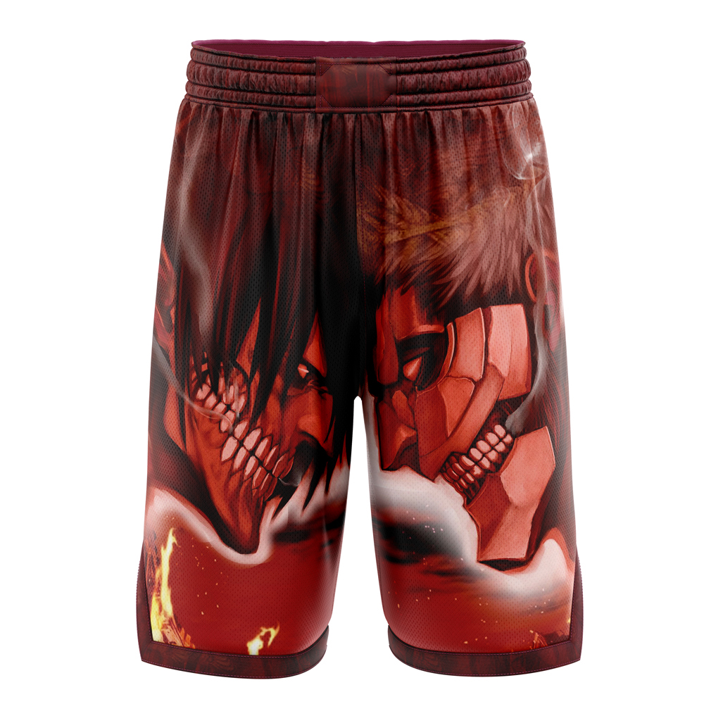 Burning Attack on Titan Basketball Shorts
