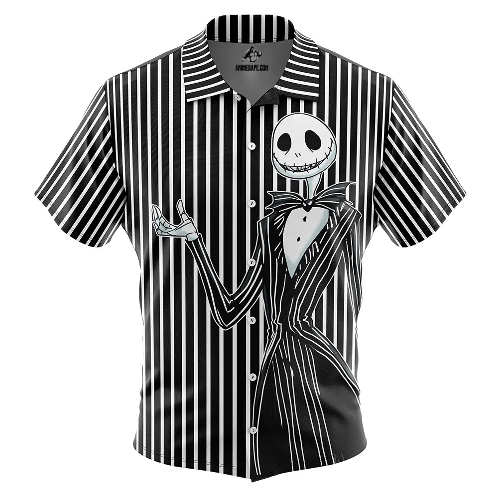 Jack Skellington The Night Before Christmas Button Up Hawaiian Shirt