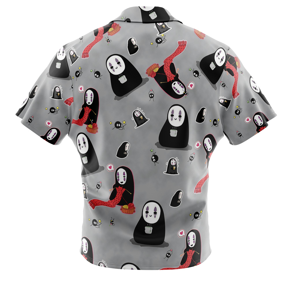 No Name Spirited Away Studio Ghibli Pattern Button Up Hawaiian Shirt