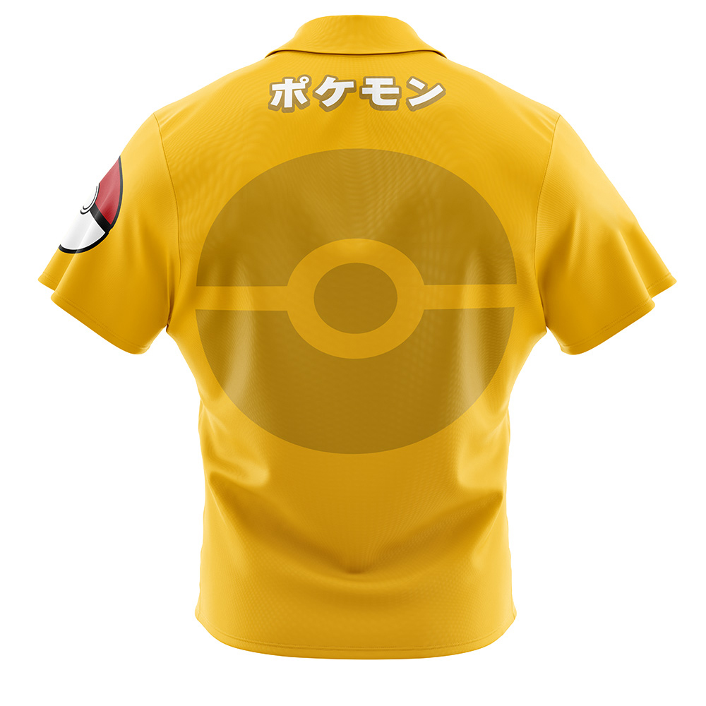 Psyduck Face Pokemon Button Up Hawaiian Shirt