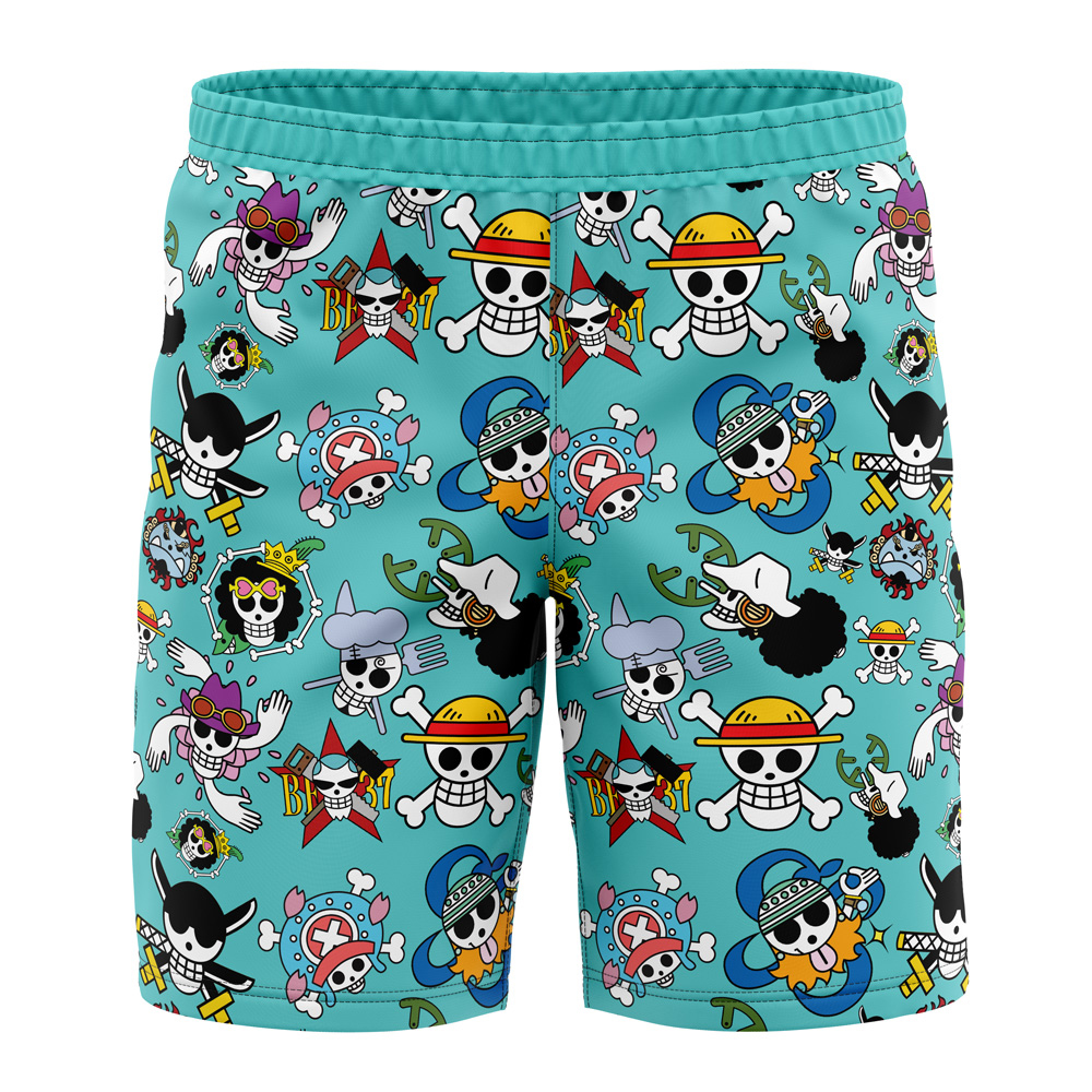 Strawhats Jolly Roger One Piece Board Shorts Swim Trunks