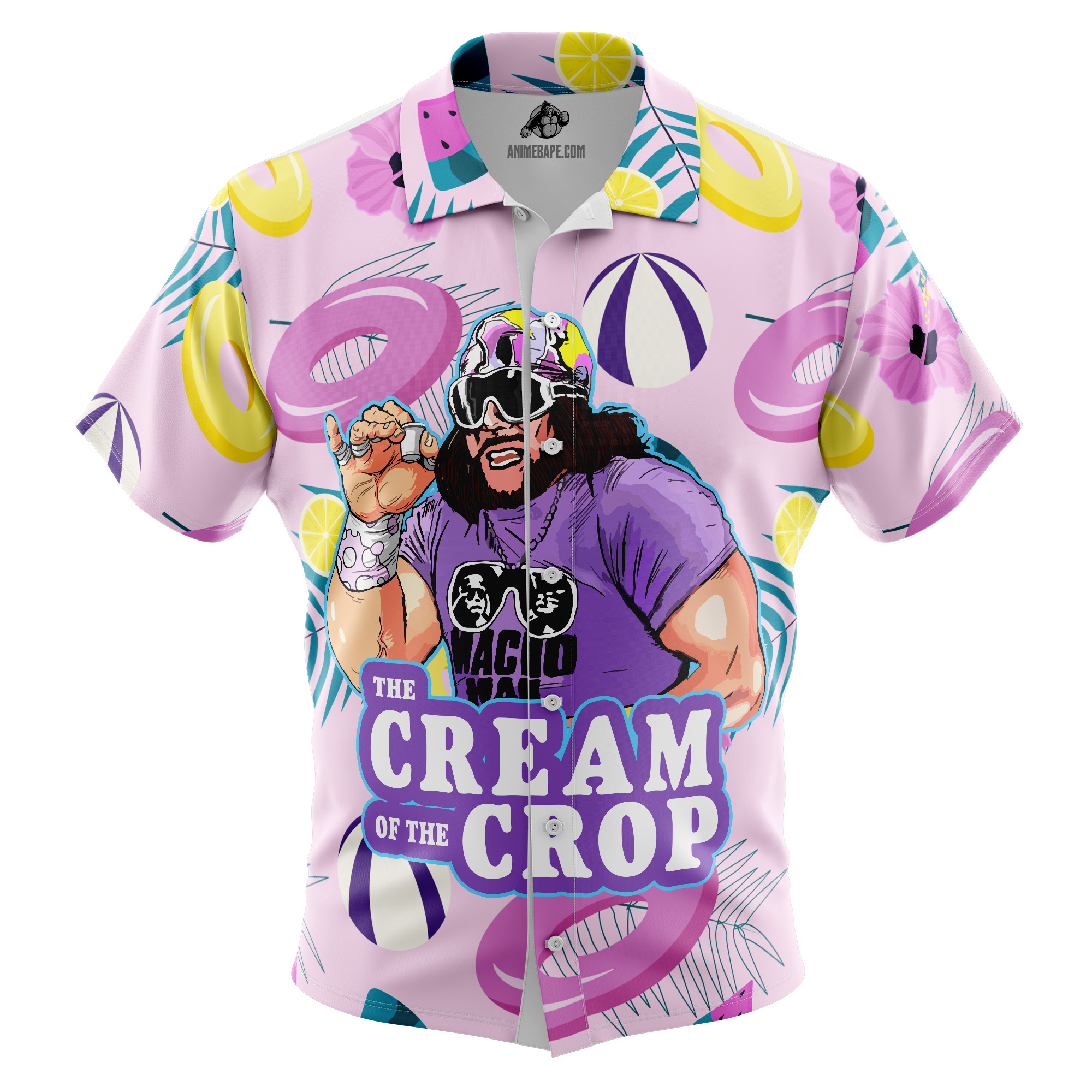 The Cream of the Crop Pro Wrestling Button Up Hawaiian Shirt version 10